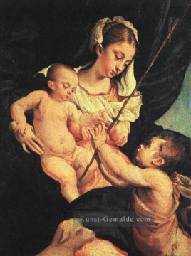 Madonna und Kind mit St Johannes der Täufer Jacopo Bassano Ölgemälde